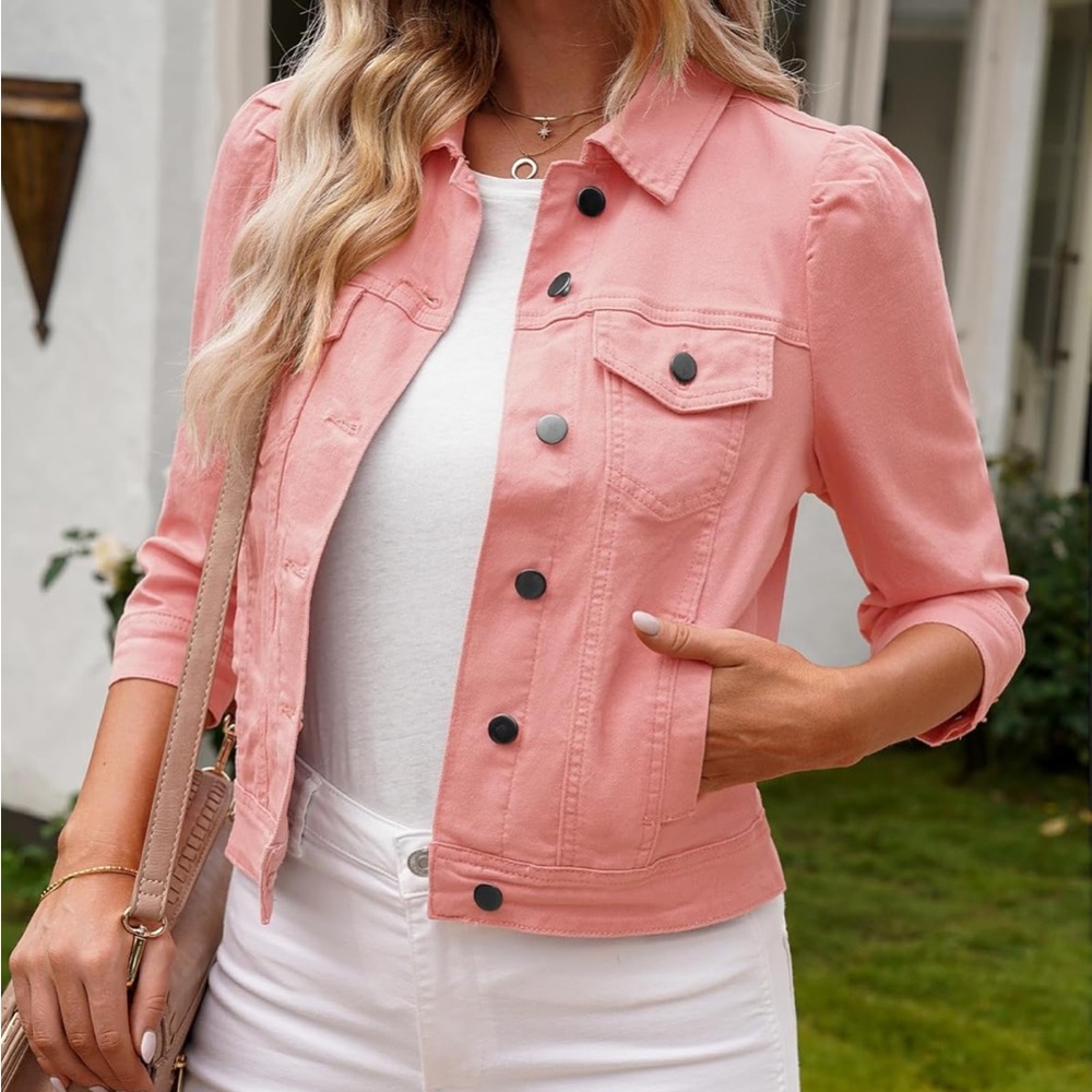 LN Women's Peachy Pink Denim Jacket